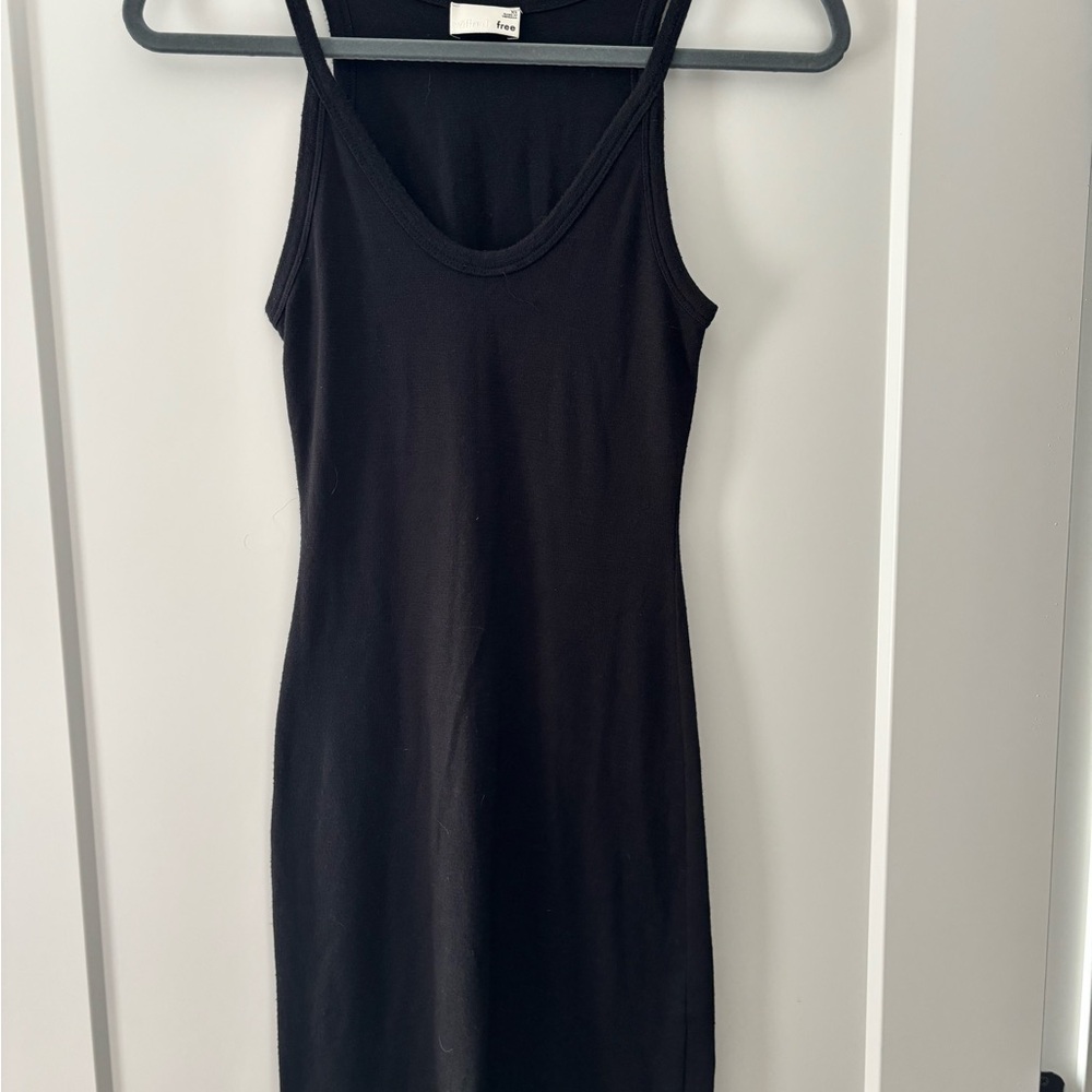 Aritzia Wilfred Free Black bodicon knee length tank dress